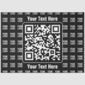 ロゴパターン付きのプロモーション用QRコード（編集可能） 薄葉紙 (正面)