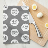 ロゴパターン会社モダンプロモーションの追加 キッチンタオル (四つ折り)