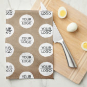 ロゴパターン会社素朴プロモーションの追加 キッチンタオル (四つ折り)