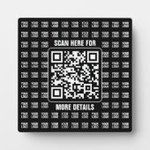 ロゴパターン入りプロモーションQRコード（編集可能） フォトプラーク (正面)
