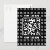ロゴパターン入りプロモーションQRコード（編集可能） ポストカード (正面/裏面)