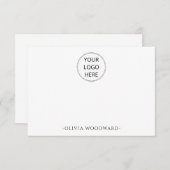 ロゴパーソナライズされたと名前フラットノートカード ノートカード (正面/裏面)