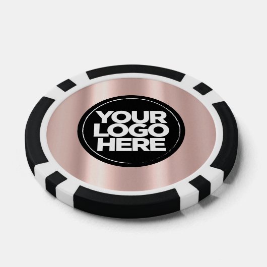 ロゴパーソナライズされたと文字かわいいピンク ポーカーチップ (シングル)