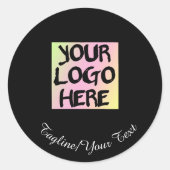 ロゴパーソナライズされたと文字のシール ラウンドシール (正面)