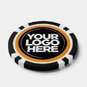 ロゴパーソナライズされたと文字オクールレンジ ポーカーチップ (シングル)