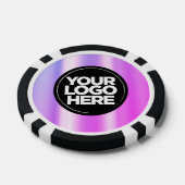 ロゴパーソナライズされたと文字パープクールリー ポーカーチップ (シングル)