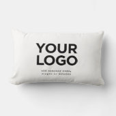 ロゴパーソナライズされたと文字企業の ランバークッション (正面)