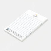 ロゴパーソナライズされたとQRコードが並ぶ ポストイット (アングル)