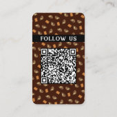 ロゴパーソナライズされたとQRコードコーヒーロイヤリティカード 名刺 (裏面)