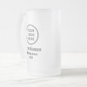 ロゴパーソナライズされたイベント フロストグラスビールジョッキ (正面左)