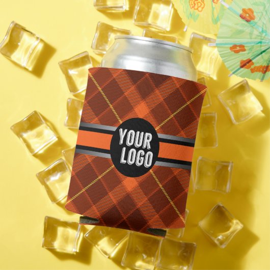 ロゴパーソナライズされたオレンジ色パタモダンーン 缶クーラー (インサイチュ 夏)