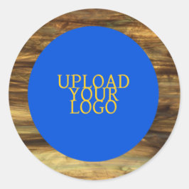 ロゴパーソナライズされたキャロラインWoodテクスチャ ラウンドシール