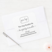 ロゴパーソナライズされたキャンドルラベルを追加する スクエアシール (封筒)