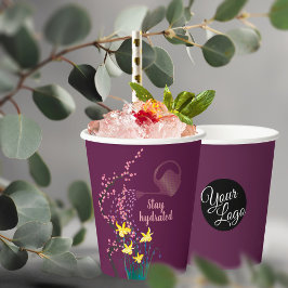 ロゴパーソナライズされたステイ水和かわいいプロフェッショナル 紙コップ