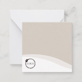 ロゴパーソナライズされたタン ノートカード