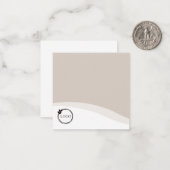 ロゴパーソナライズされたタン ノートカード (正面/裏面インサイチュ)