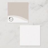 ロゴパーソナライズされたタン ノートカード (正面/裏面)