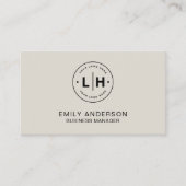 ロゴパーソナライズされたニュートラル・ビジネス・カード 名刺 (正面)