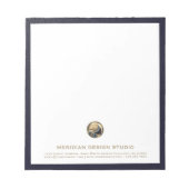 ロゴパーソナライズされたビジネスのメモ帳 ノートパッド (正面)