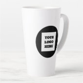 ロゴパーソナライズされたビジネス会社スクリプトビール カフェラテマグ (右アングル)