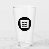 ロゴパーソナライズされたビジネス会社スクリプトビール タンブラーグラス (正面)