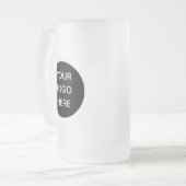 ロゴパーソナライズされたビジネス会社スクリプトビール フロストグラスビールジョッキ (正面左)