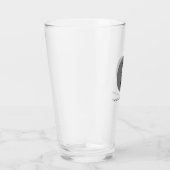 ロゴパーソナライズされたビジネス文字ブラックスクリプトビール タンブラーグラス (右)