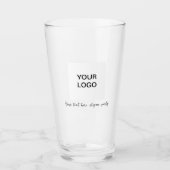 ロゴパーソナライズされたビジネス文字ブラックスクリプトビール タンブラーグラス (正面)