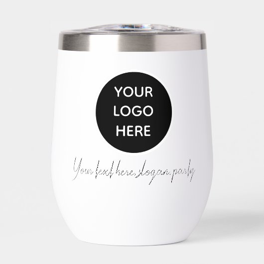 ロゴパーソナライズされたビジネス文字ブラックスクリプト (正面)