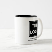ロゴパーソナライズされたビジネス ツートーンマグカップ (正面右)