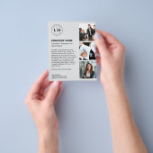 ロゴパーソナライズされたフォトグモダンレービジネス チラシ (手)