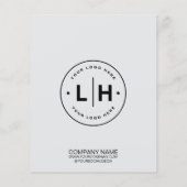 ロゴパーソナライズされたフォトグモダンレービジネス チラシ (裏面)