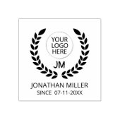 ロゴパーソナライズされたモノグラムイニシャル ラバースタンプ (インプリント)