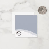 ロゴパーソナライズされたライトブルー ノートカード (正面/裏面インサイチュ)