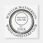 ロゴパーソナライズされたレトロスタンプ磁石 マグネット (正面)