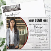 ロゴパーソナライズされた不動産仲介業者ブローカ実在ーEstate Agent ポストカード