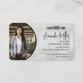 ロゴパーソナライズされた不動産仲介業者ブローカ実在ーEstate Agent 名刺 (裏面)