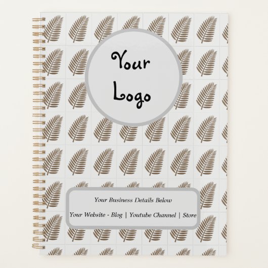 ロゴパーソナライズされた付きのビジネスプランナー プランナー手帳 (正面)