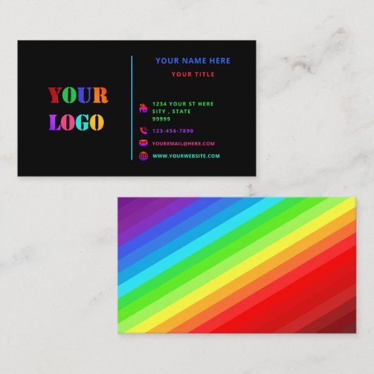 ロゴパーソナライズされた付きの名刺の色を設定する 名刺 (正面/裏面)