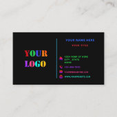 ロゴパーソナライズされた付きの名刺の色を設定する 名刺 (正面)