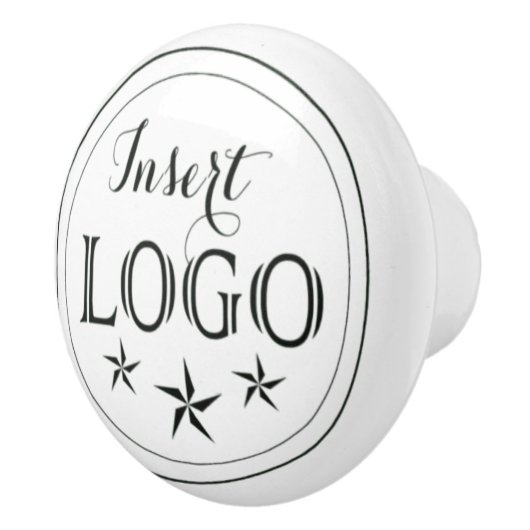 ロゴパーソナライズされた付きセラミックノブ セラミックノブ (右)