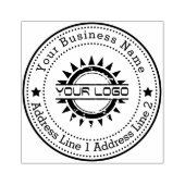 ロゴパーソナライズされた付きビジネス差出人住所 ラバースタンプ (インプリント)