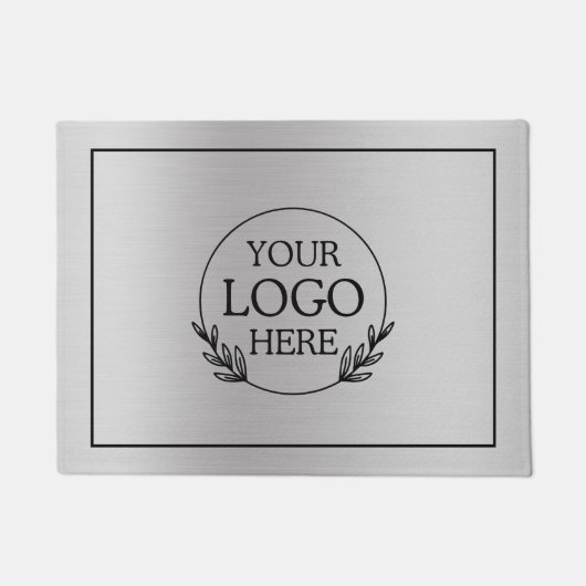 ロゴパーソナライズされた付き会社ウェルカムマット ドアマット (正面)