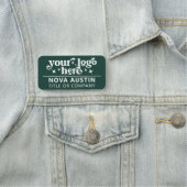 ロゴパーソナライズされた付き会社従業員名タグ 名札 (インサイチュ)