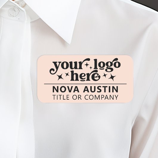 ロゴパーソナライズされた付き会社従業員名タグ 名札