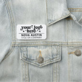 ロゴパーソナライズされた付き会社従業員名タグ 名札 (インサイチュ)