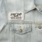 ロゴパーソナライズされた付き会社従業員名タグ 名札 (インサイチュ)