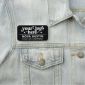 ロゴパーソナライズされた付き会社従業員名タグ 名札 (インサイチュ)