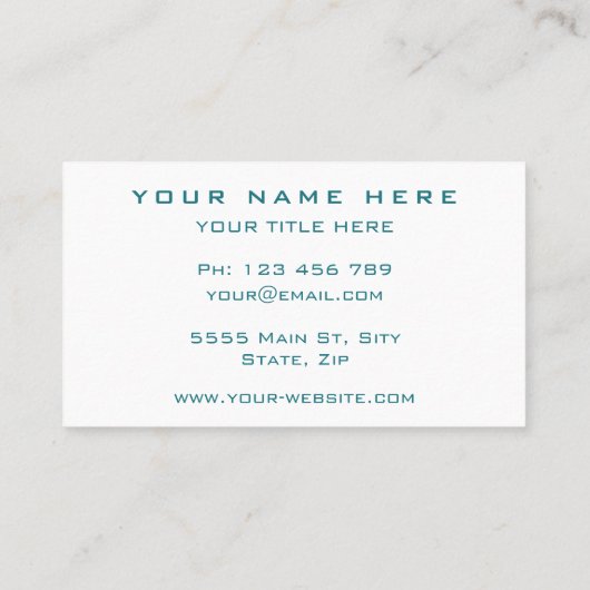 ロゴパーソナライズされた付き名刺の色の選択 名刺 (裏面)