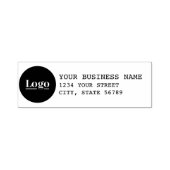 ロゴパーソナライズされた付き差出人住所 セルフインキングスタンプ (デザイン)